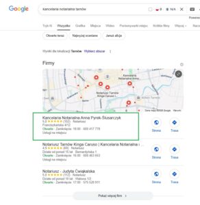 wyniki google_wizytówka 2